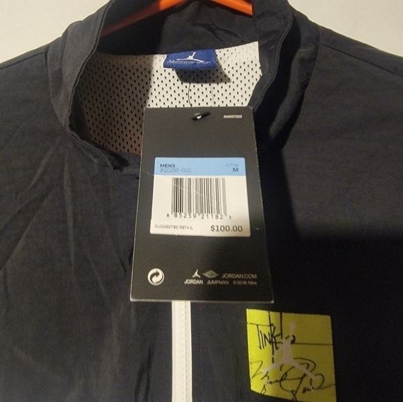 Nike Men's Air Jordan LEGACY TINKER STARTER Jacket Black/White Size Medium - Picture 4 of 7